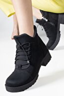 چکمه زنانه مشکی نوبوک